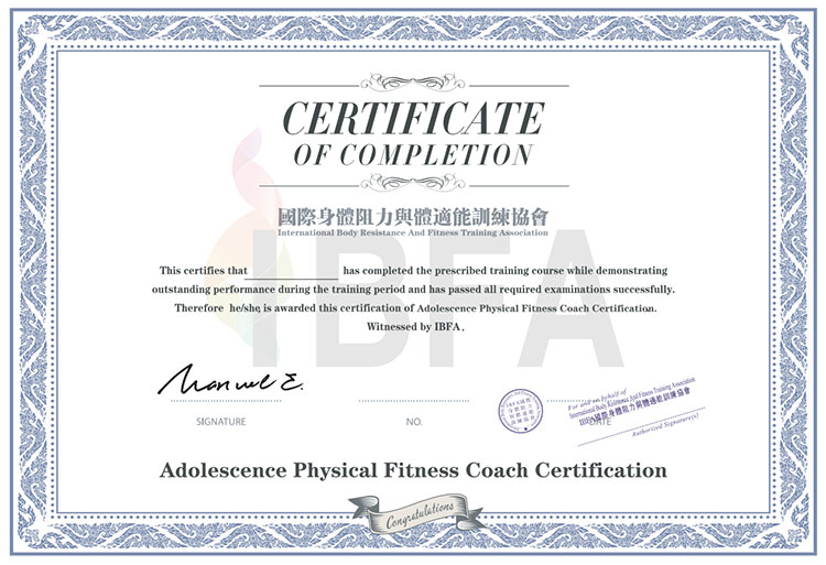 Adolescent Physical Fitness Trainer Certification